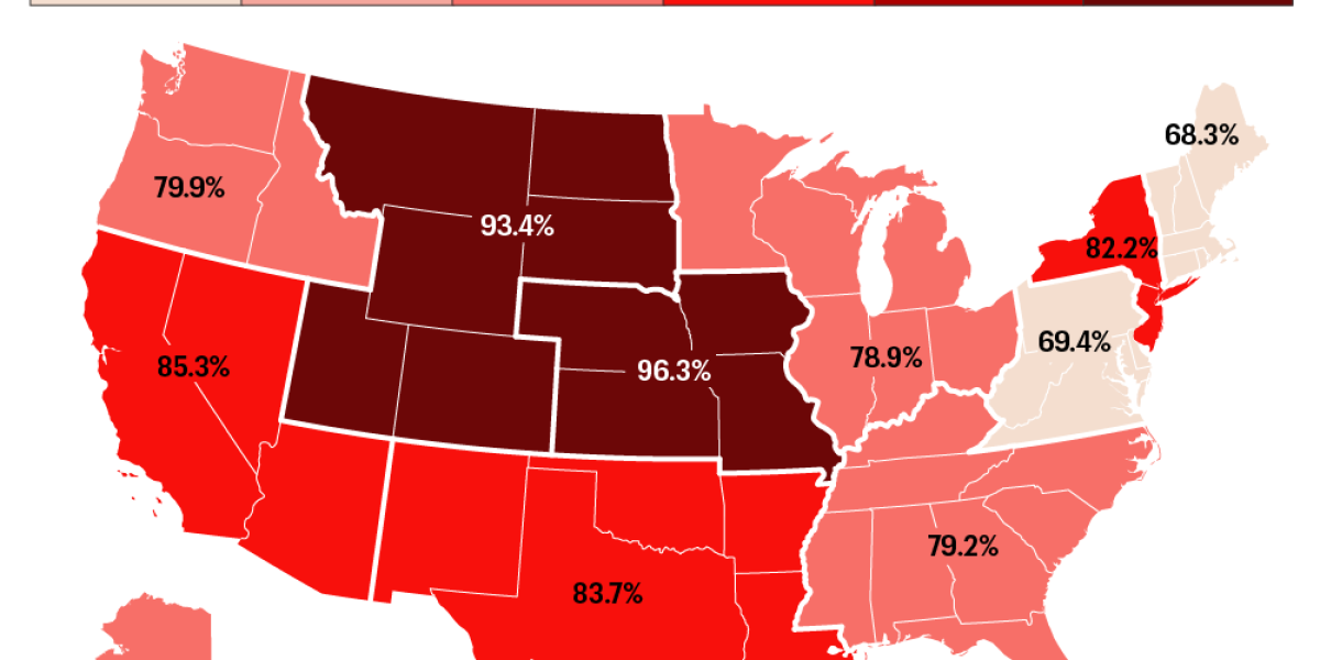 The Delta variant is driving up COVID rates. See the states where it's most prevalent