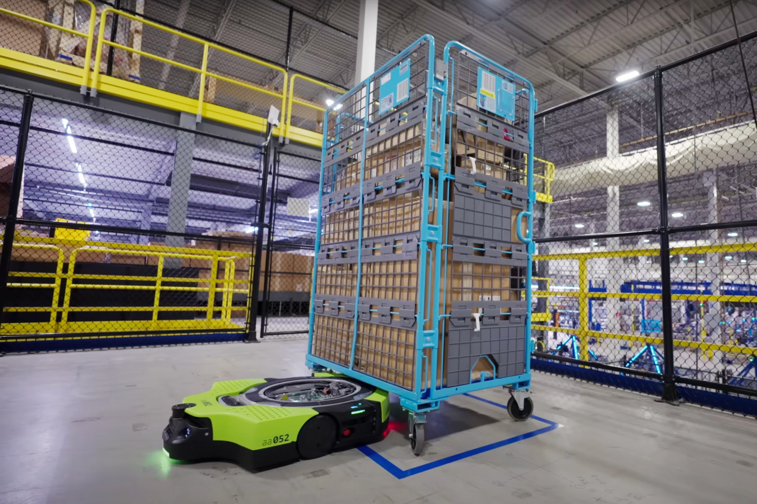 The Amazon robots are here and they don't even have to be kept in cages anymore