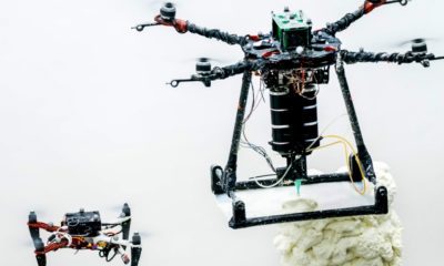 Watch this team of drones 3D-print a tower